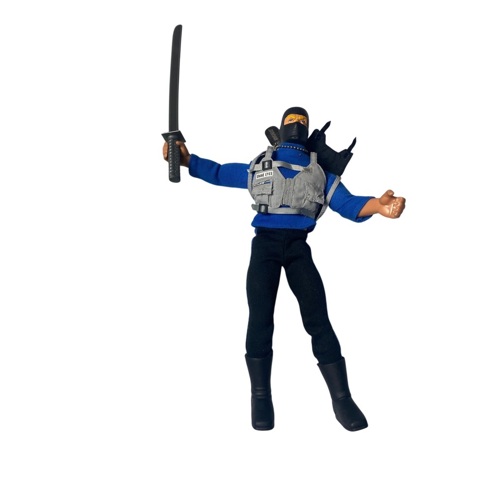 GI Joe Snake Eyes 12" Action Figure w/ Sword Vest Backpack Hasbro